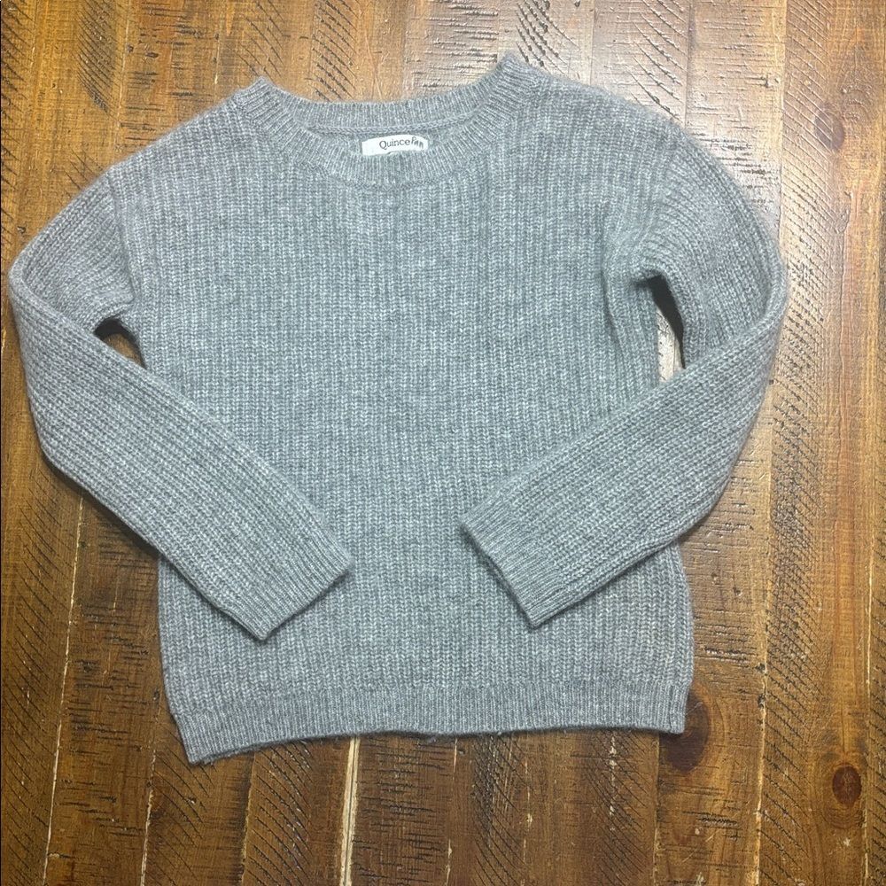 Quince 100% Cashmere Toddler Sweater in Grey Pullover Size 5T Boy or Girl